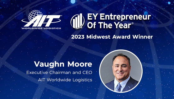 AIT Worldwide Logistics’ Vaughn Moore named EY Entrepreneur Of The Year® 2023 Midwest